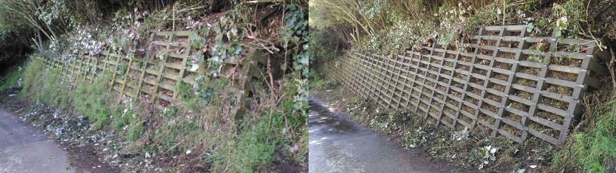 Retaining wall cleaning in Newlands, retaining wall clean at Al Ameen Masjid, Newlands, community work