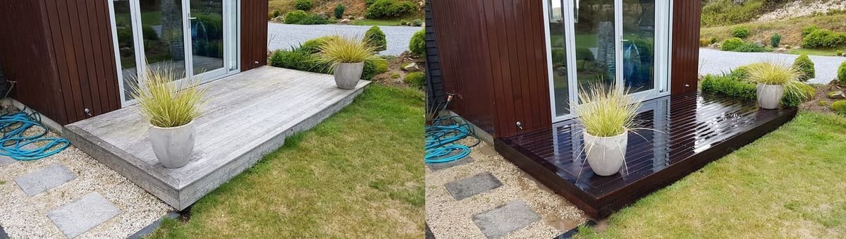 Rural property cleaning in Judgeford, Lower Hutt, rural exterior wash, before and after
