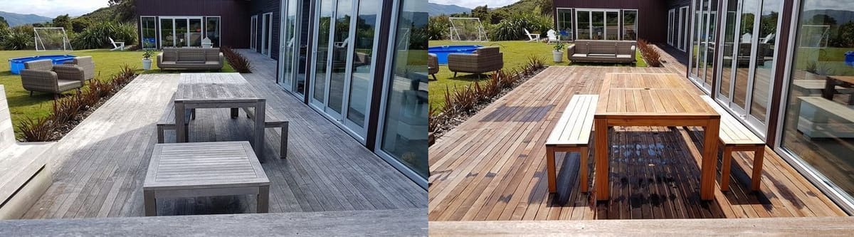 Rural property cleaning in Judgeford, Lower Hutt, rural exterior wash, before and after